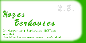 mozes berkovics business card